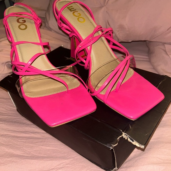 Ego Official Pink Tie Up Heel - Picture 2 of 6